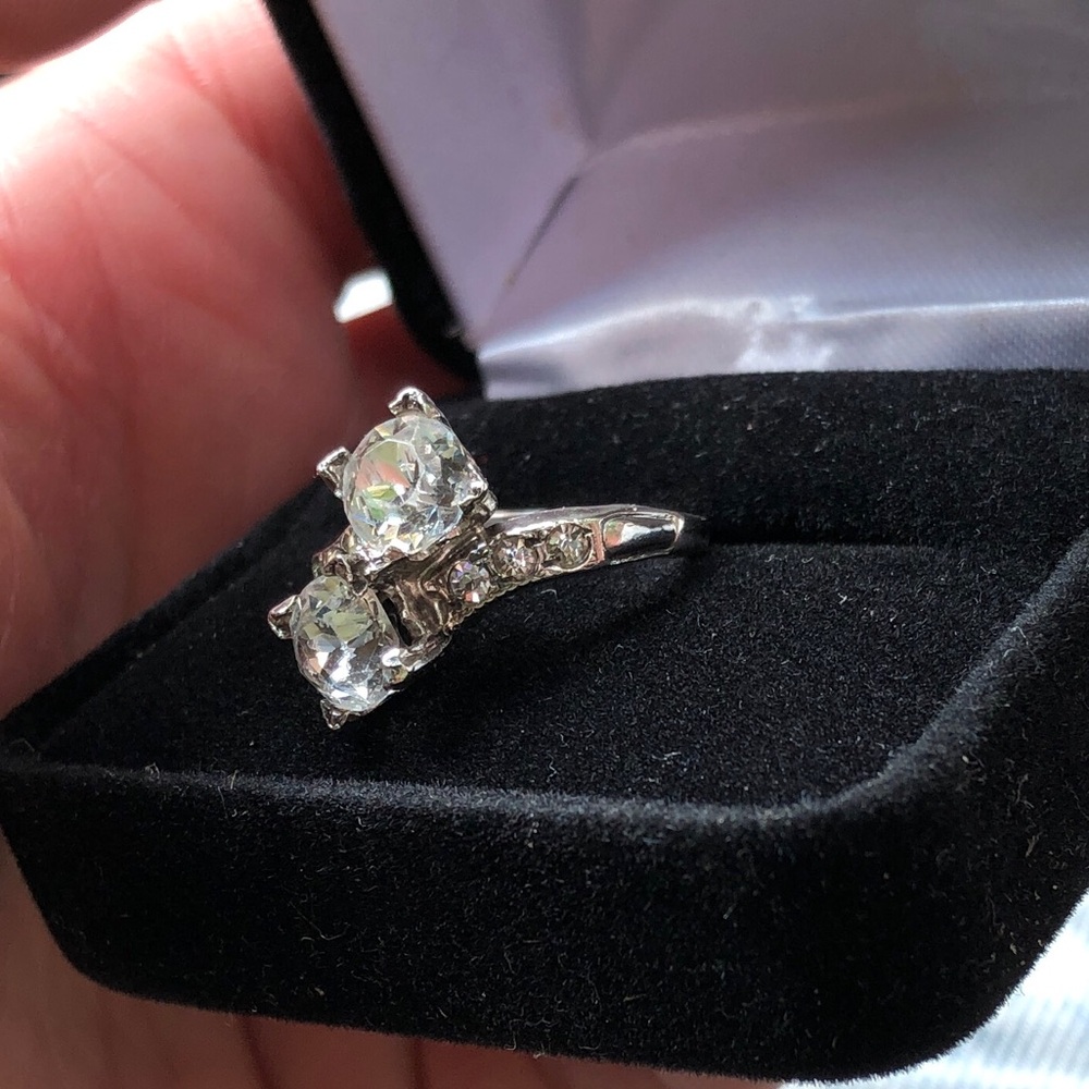 Vintage Thomas McGrath Sterling Silver CZ Ring size 6 - Picture 4 of 16